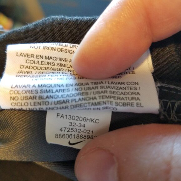 Nike Golf Pants Mens 32x34 Classic Fit Gray Flat Front Dri-Fit Tech 472532-021 - Picture 10 of 11